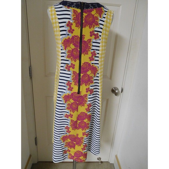 Darling Wmn's MATILDA JANE "Golden Key" A-Line Floral/Geo/Striped Shift Dress M - Picture 9 of 12